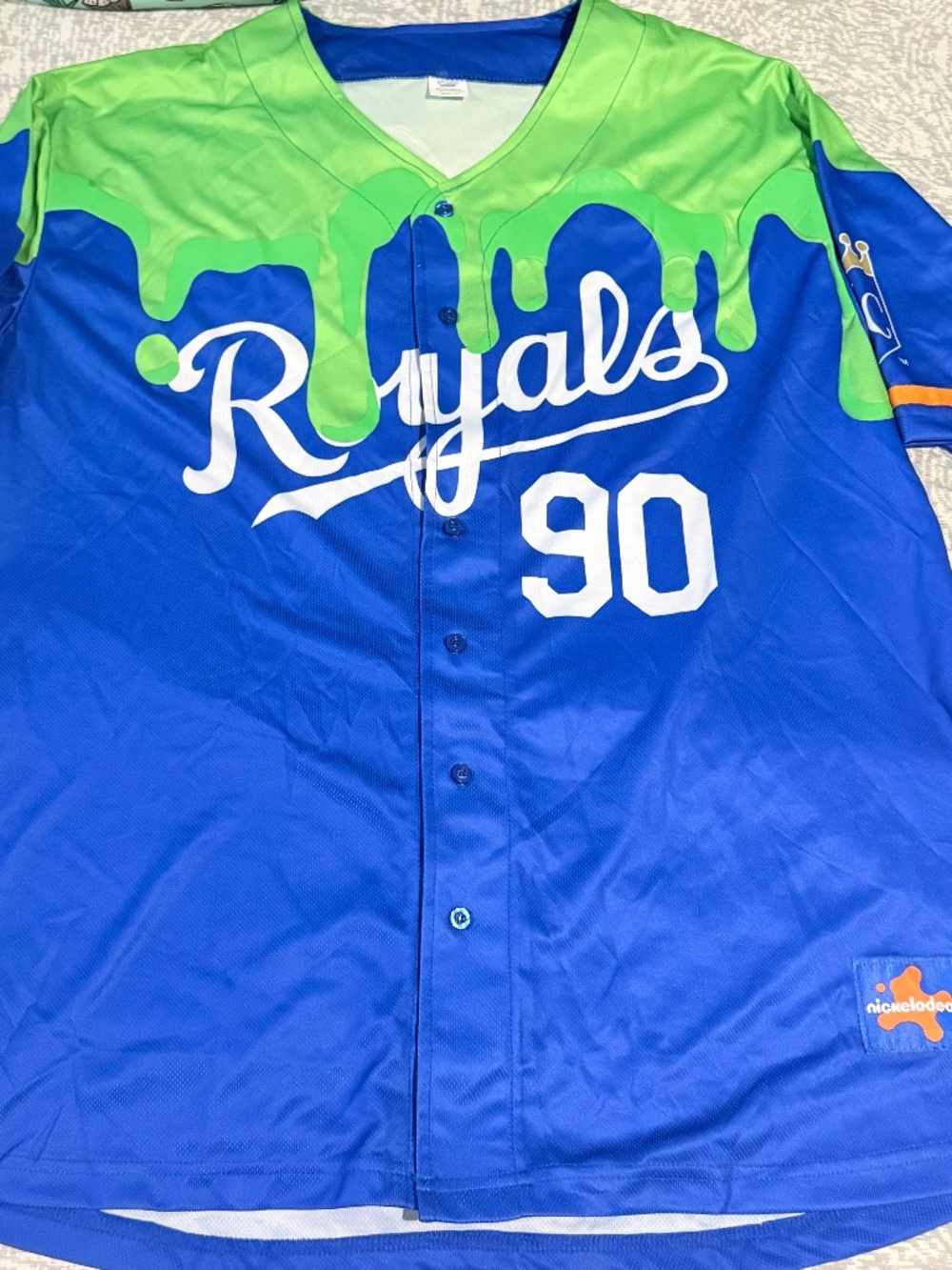 Kansas City Royals Nickelodeon Night Slime Jersey SGA Adult XL – 2026 Promo